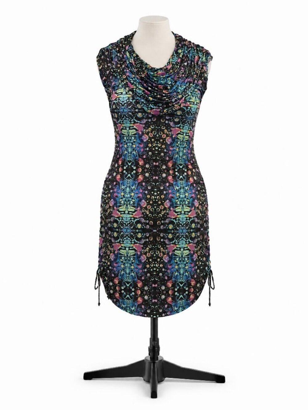 Warrior Within Adjustable Convertable Cowl Neck Hooded Dress XL